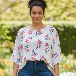 IN EVERY STORY BLOUSE FLOWERS   SZ